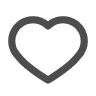 Heart outline on black background