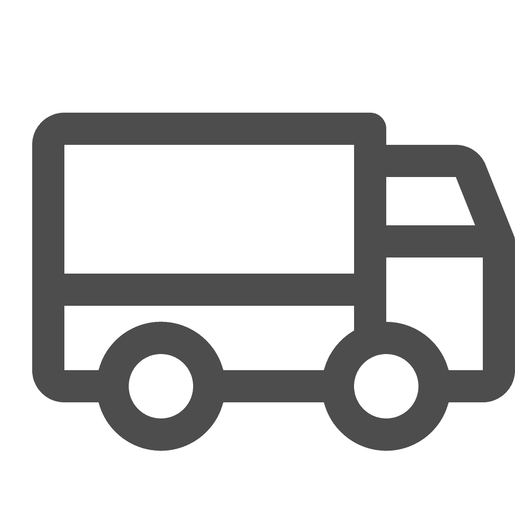 Gray delivery truck symbol