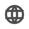Dark globe symbol illustration