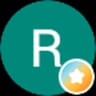 Profile icon featuring R and badge