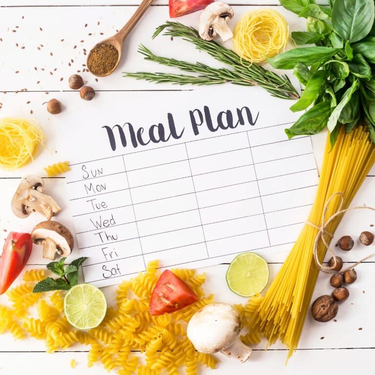 Herbs and meal planning sheet